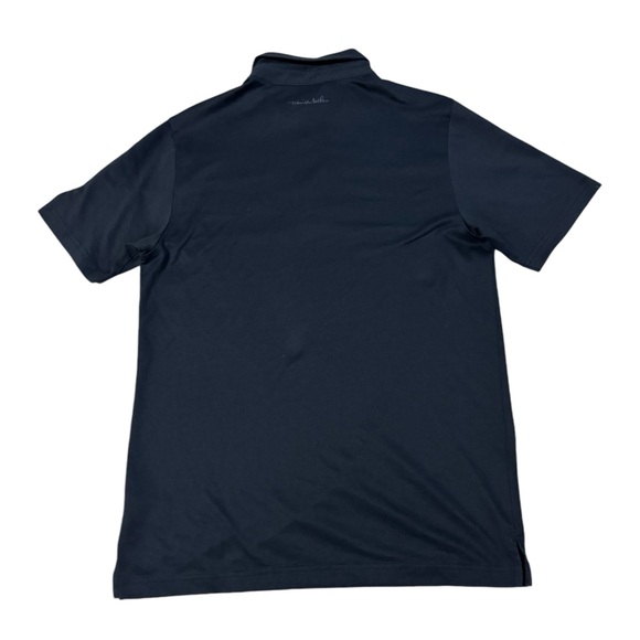 Travis Mathew Golf Polo Shirt Mens Medium Black Lightweight Chest Stripes READ - Picture 5 of 9